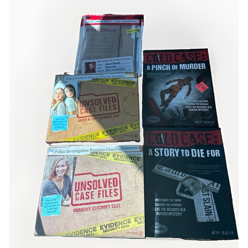 Lot Of 5 Unsolved Case Files And Cold case Mysteries To Solve